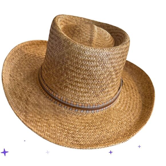 Panama Jack Straw Hat Interior Sweat Band Sun Protection Golf Outdoors Beach - Picture 5 of 12